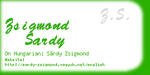 zsigmond sardy business card
