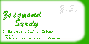 zsigmond sardy business card